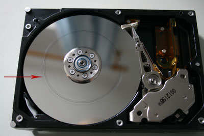 hard drive platter with rings