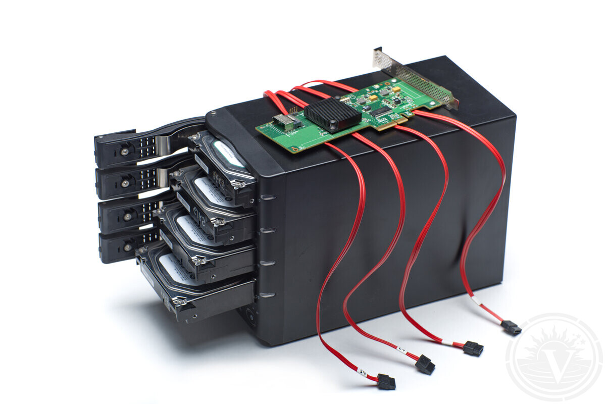 Data recovery specialist handling a hard drive in our laboratory