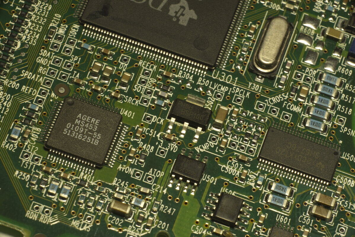 Data recovery specialist handling a hard drive in our laboratory