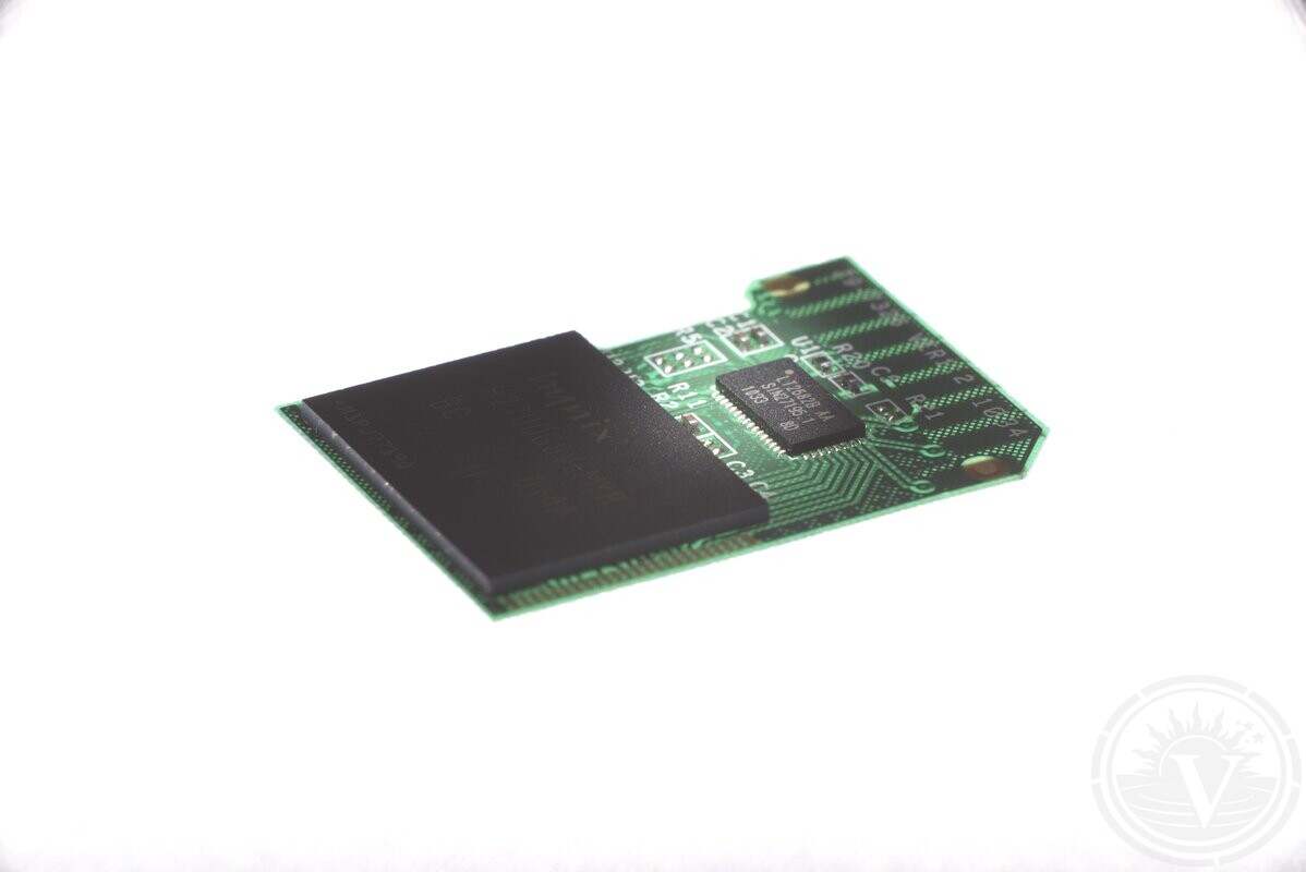 Data recovery specialist handling a hard drive in our laboratory